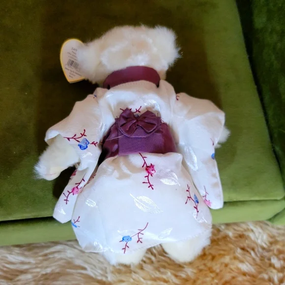 Ty Attic Treasures Suki Teddy Bear Plush Color White Size 9" NWT - Picture 2 of 9